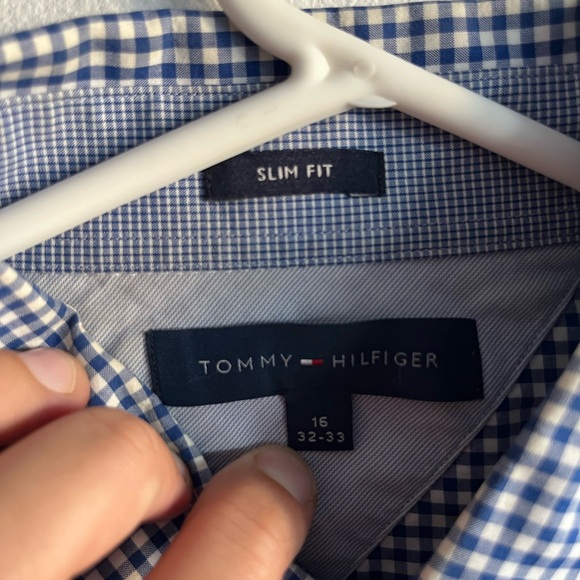 Tommy Hilfiger Blue Checkered Button Down - Picture 3 of 3